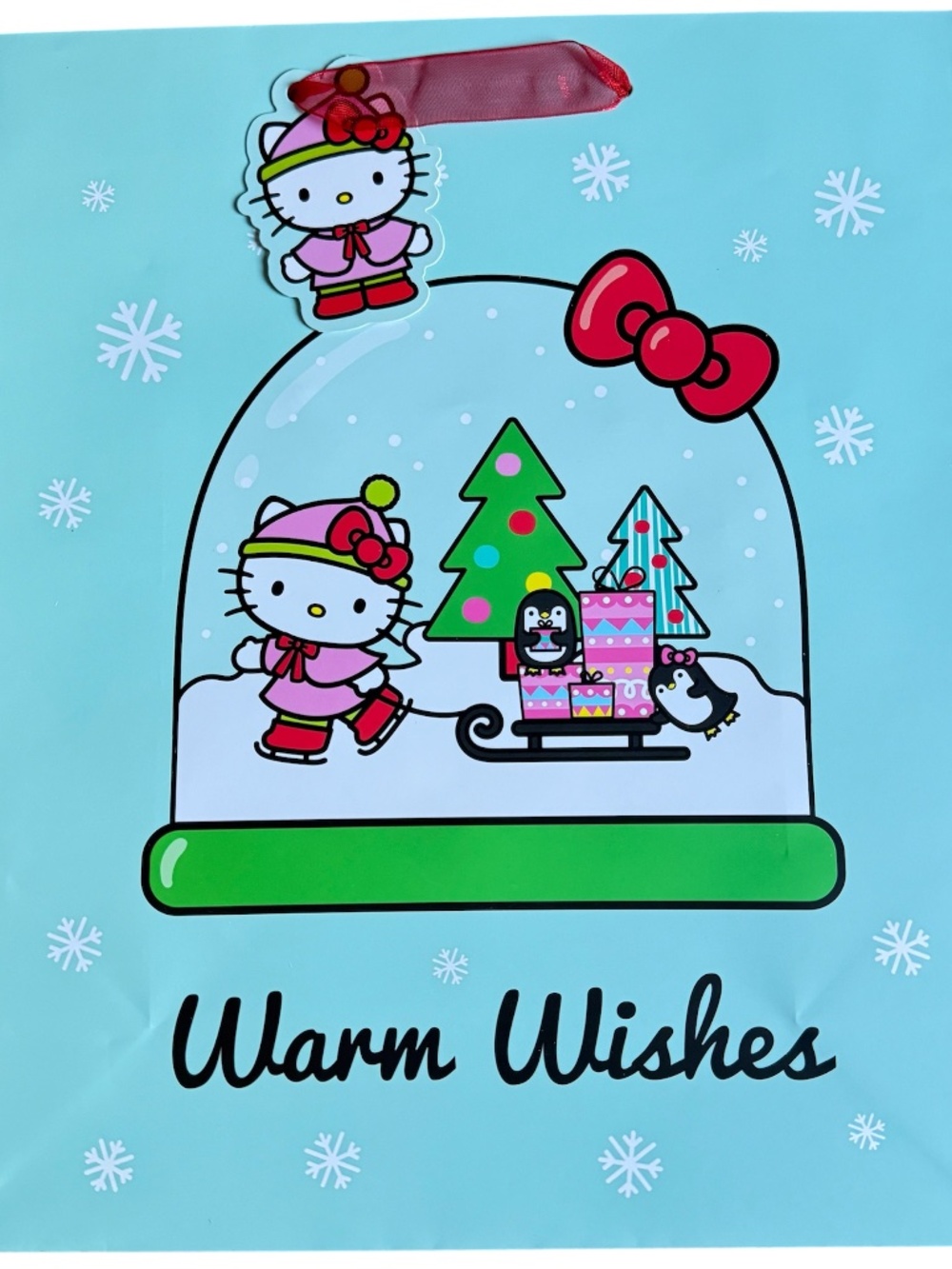hello kitty winter snowglobe holiday christmas gift bags (3)